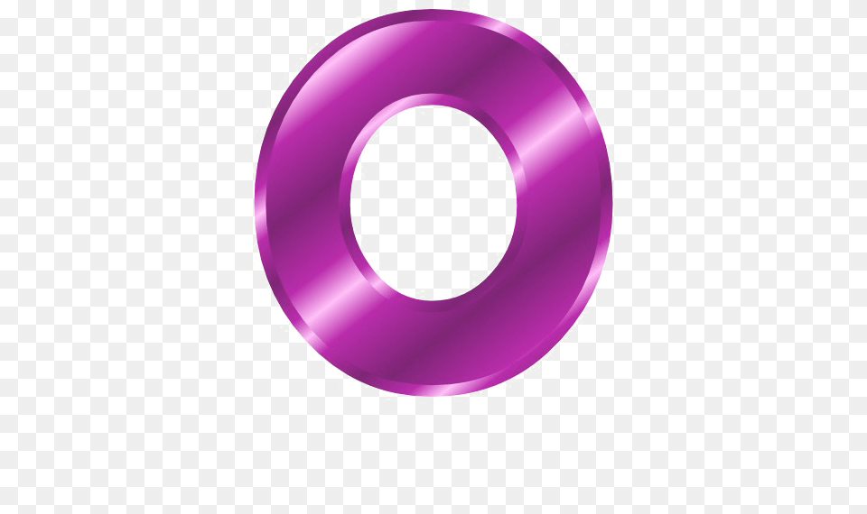 Letter O, Purple, Disk Png Image
