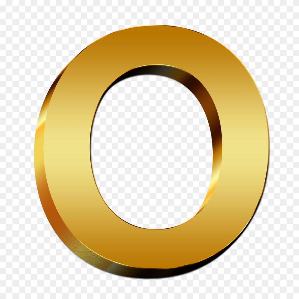 Letter O, Gold, Bulldozer, Machine Png Image