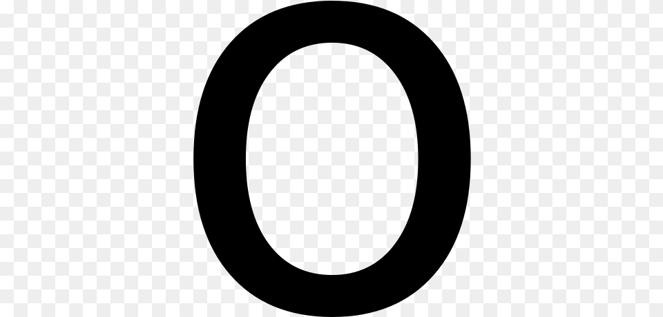 Letter O, Gray Free Png