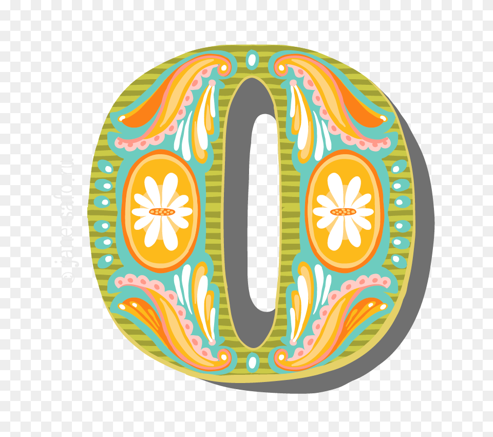 Letter O, Pattern, Paisley Png Image