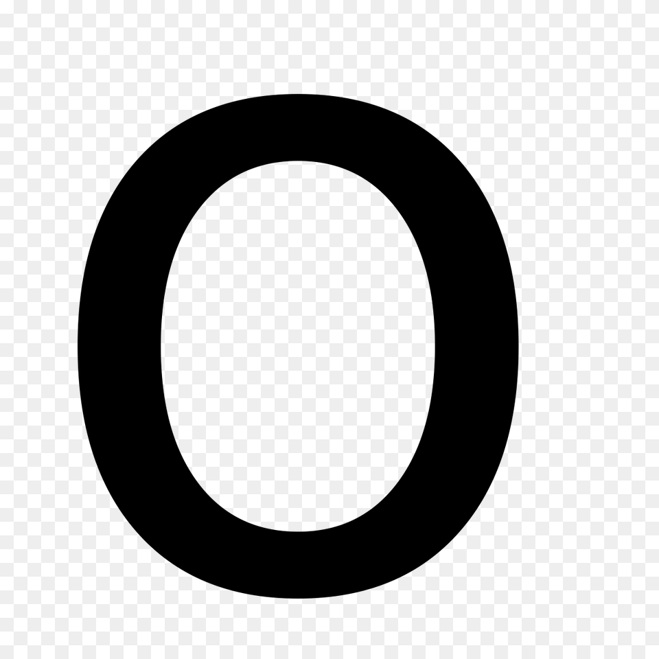 Letter O, Gray Free Png