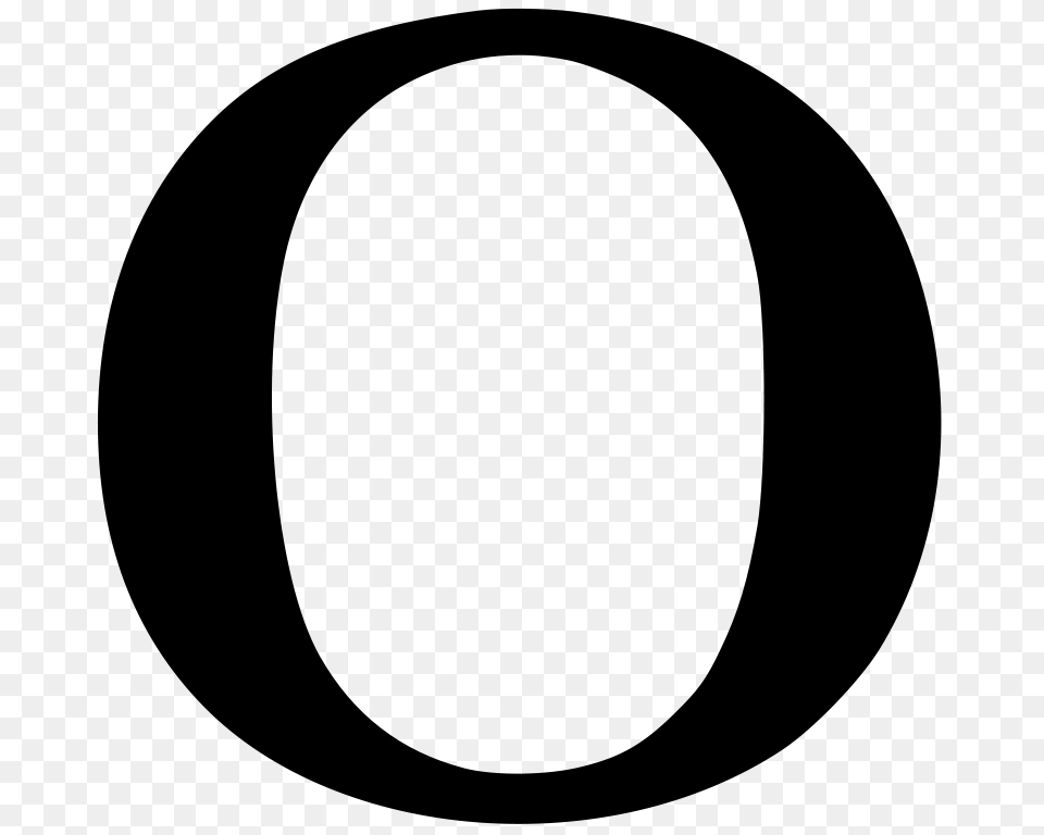 Letter O, Gray Free Png Download