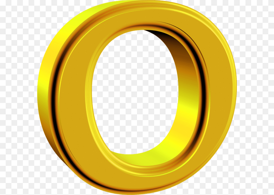 Letter O, Gold, Accessories, Jewelry, Ring Free Png