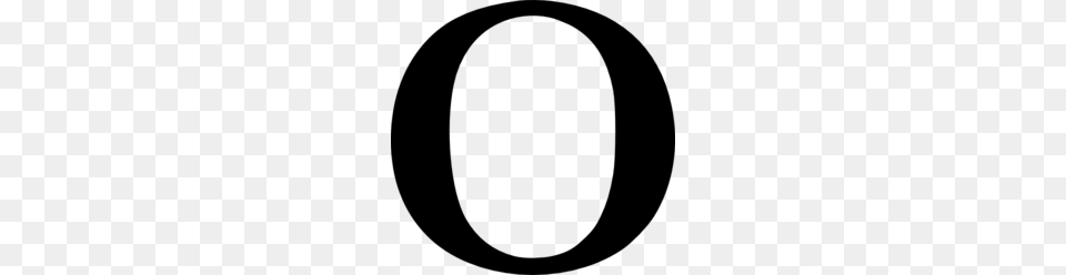 Letter O, Gray Free Png