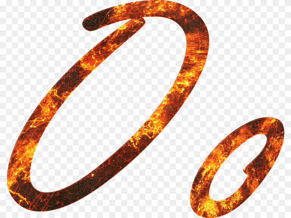 Letter O Fire Embers Lava Font Write Type Fonts Illustration, Accessories, Jewelry, Coil, Spiral Png