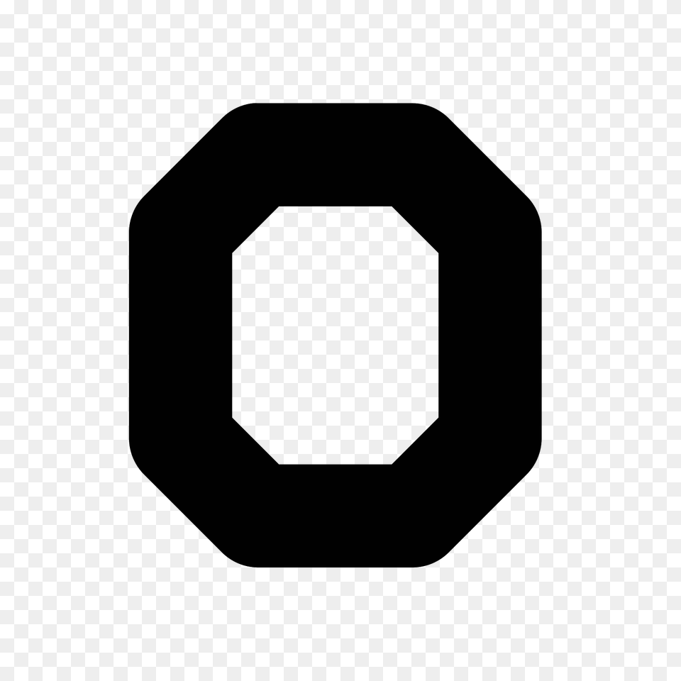 Letter O Icon, Gray Free Png Download