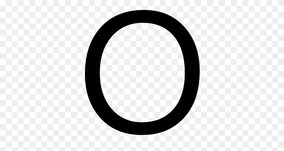 Letter O Image, Gray Png