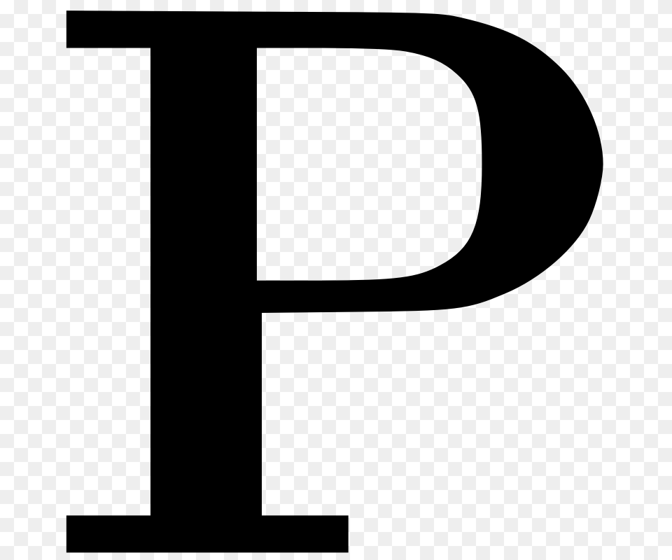Letter P, Gray Free Transparent Png