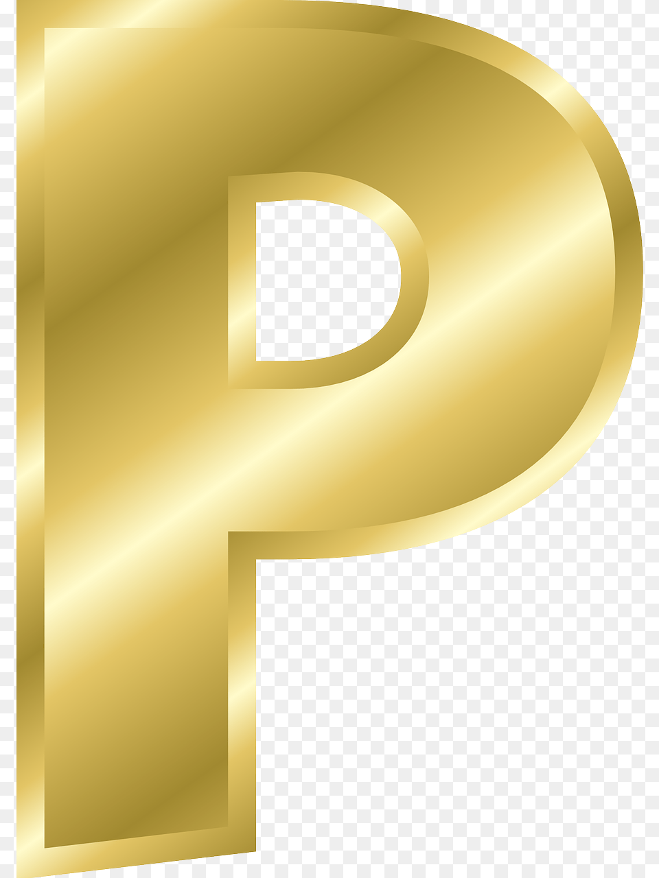 Letter P, Gold, Key, Text Free Png Download