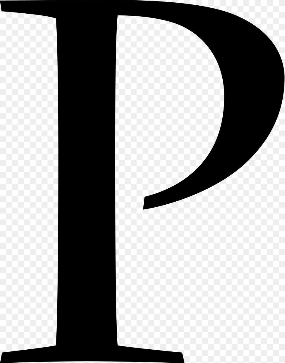 Letter P For Pixar, Gray Png