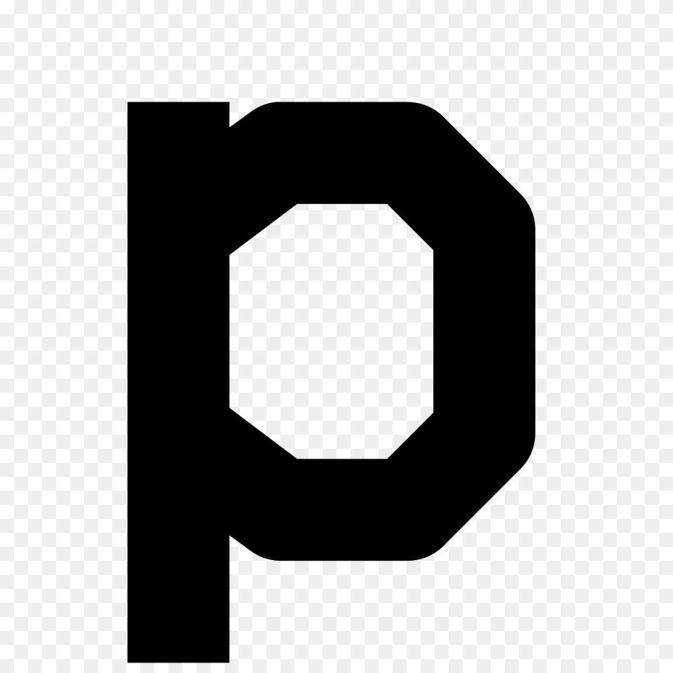 Letter P Icon, Gray Png