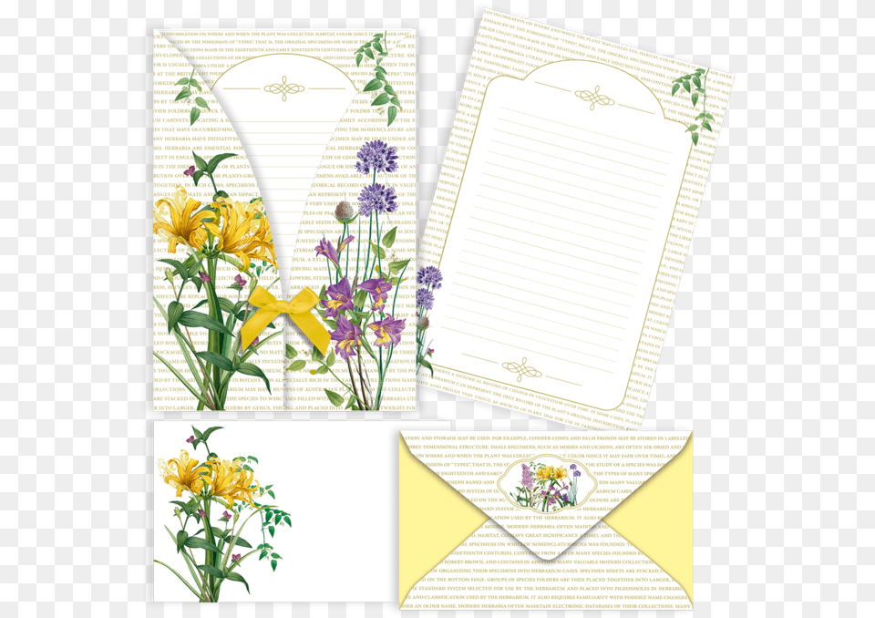 Letter Paper Set Yellow, Page, Text, Envelope, Greeting Card Free Png Download