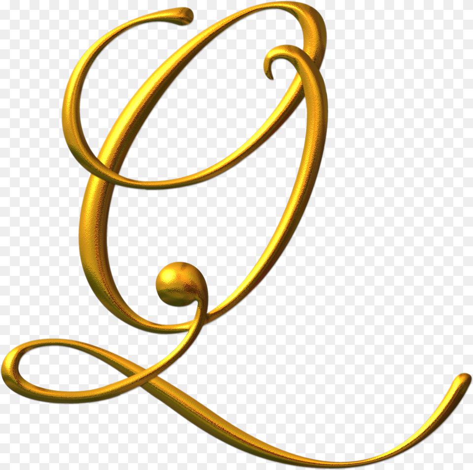 Letter Q Image Gold Letter Q, Coil, Spiral, Accessories, Cuff Free Png
