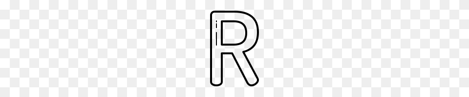 Letter R, Gray Free Png Download
