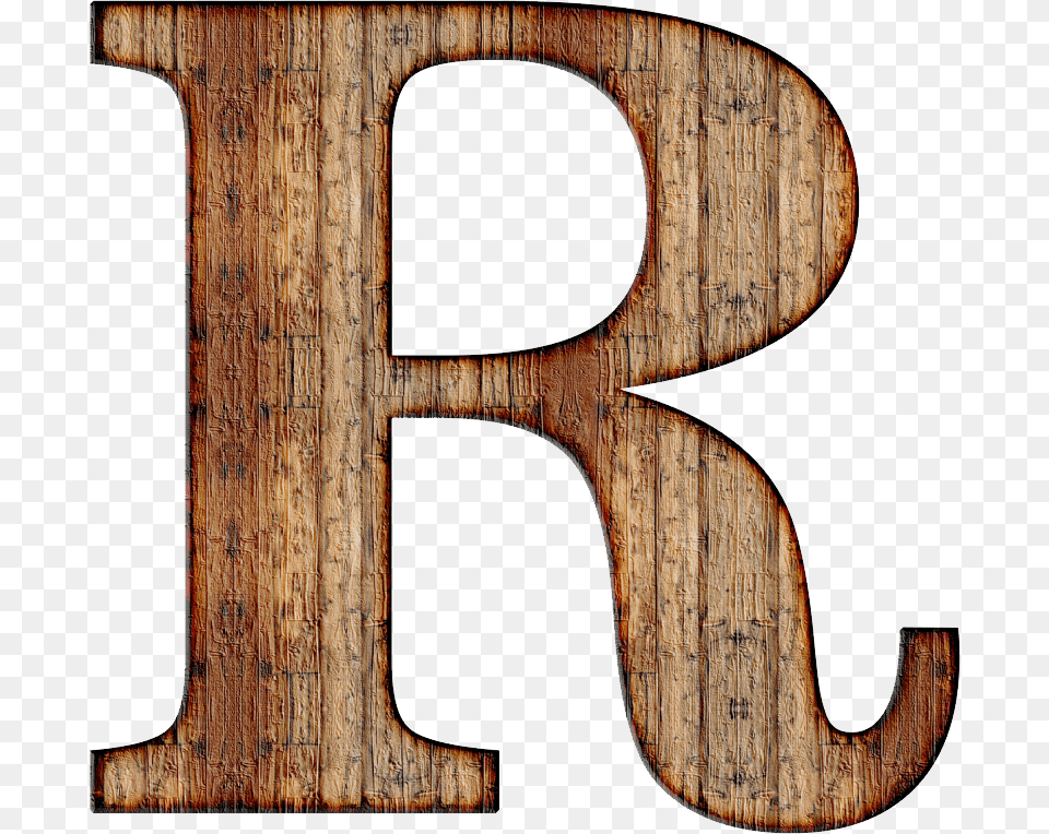 Letter R, Wood, Plywood, Text, Number Free Png