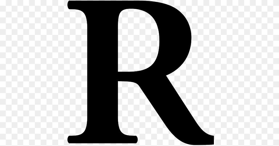 Letter R, Gray Free Png