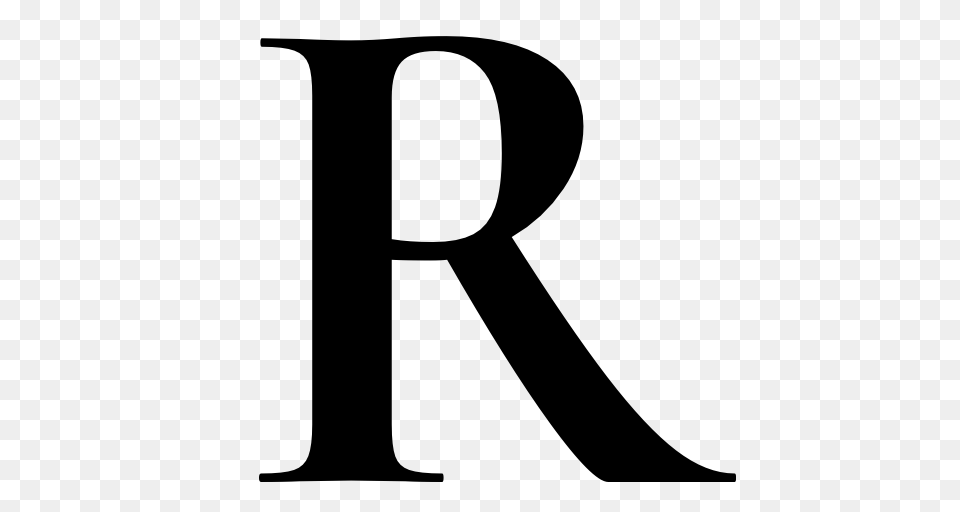 Letter R, Gray Png