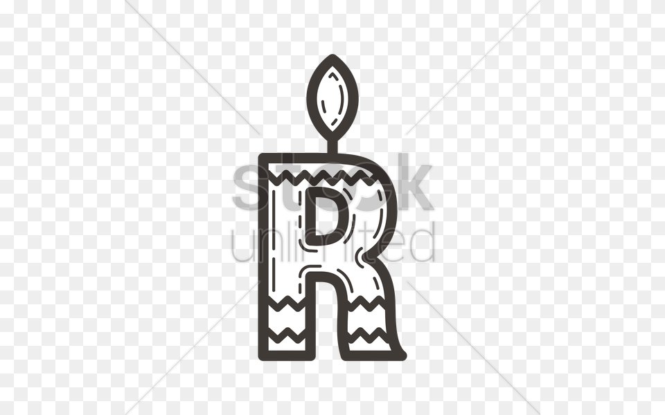 Letter R In Candle Design Vector, Accessories Png