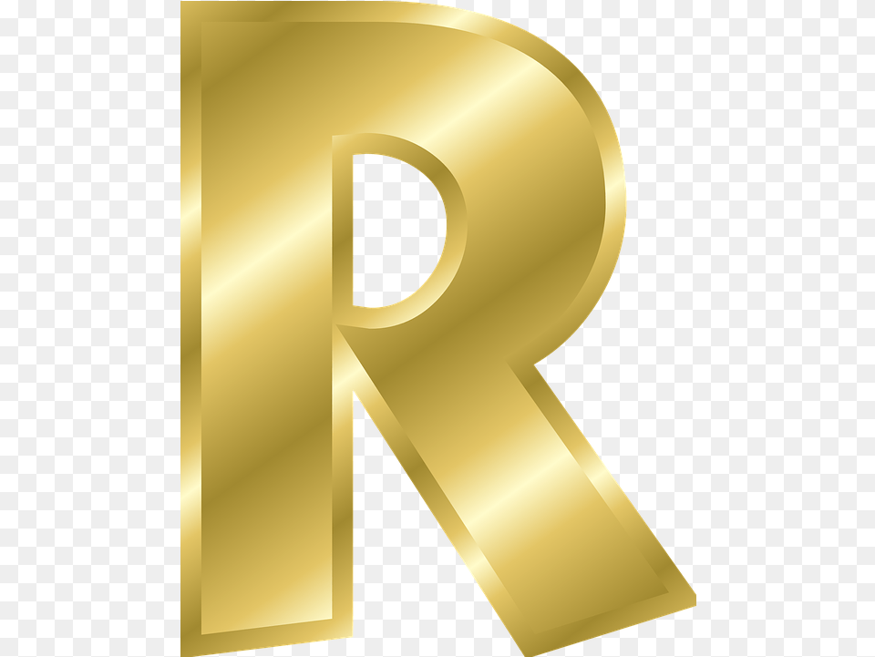 Letter R In Gold, Text, Number, Symbol, Disk Free Png Download