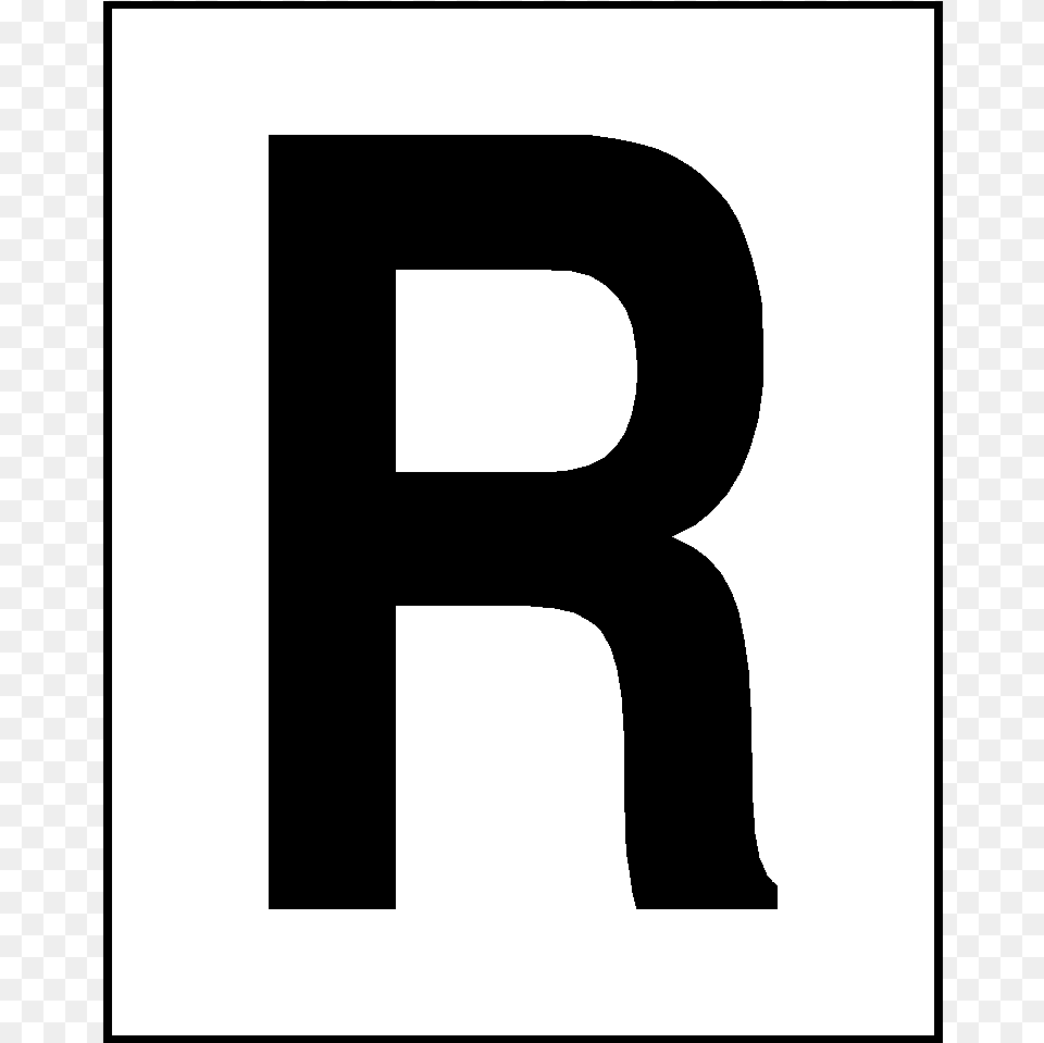 Letter R Sticker Black Graphics, Number, Symbol, Text Free Png