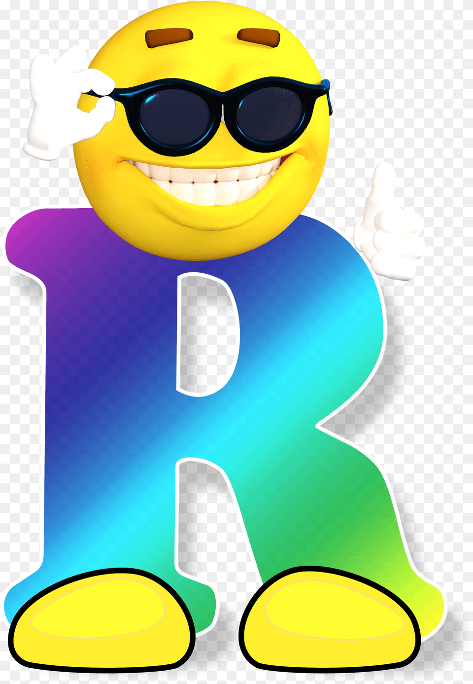 Letter R With Emoticon Face Abc Emoji Alphabet, Accessories, Glasses, Baby, Person Png