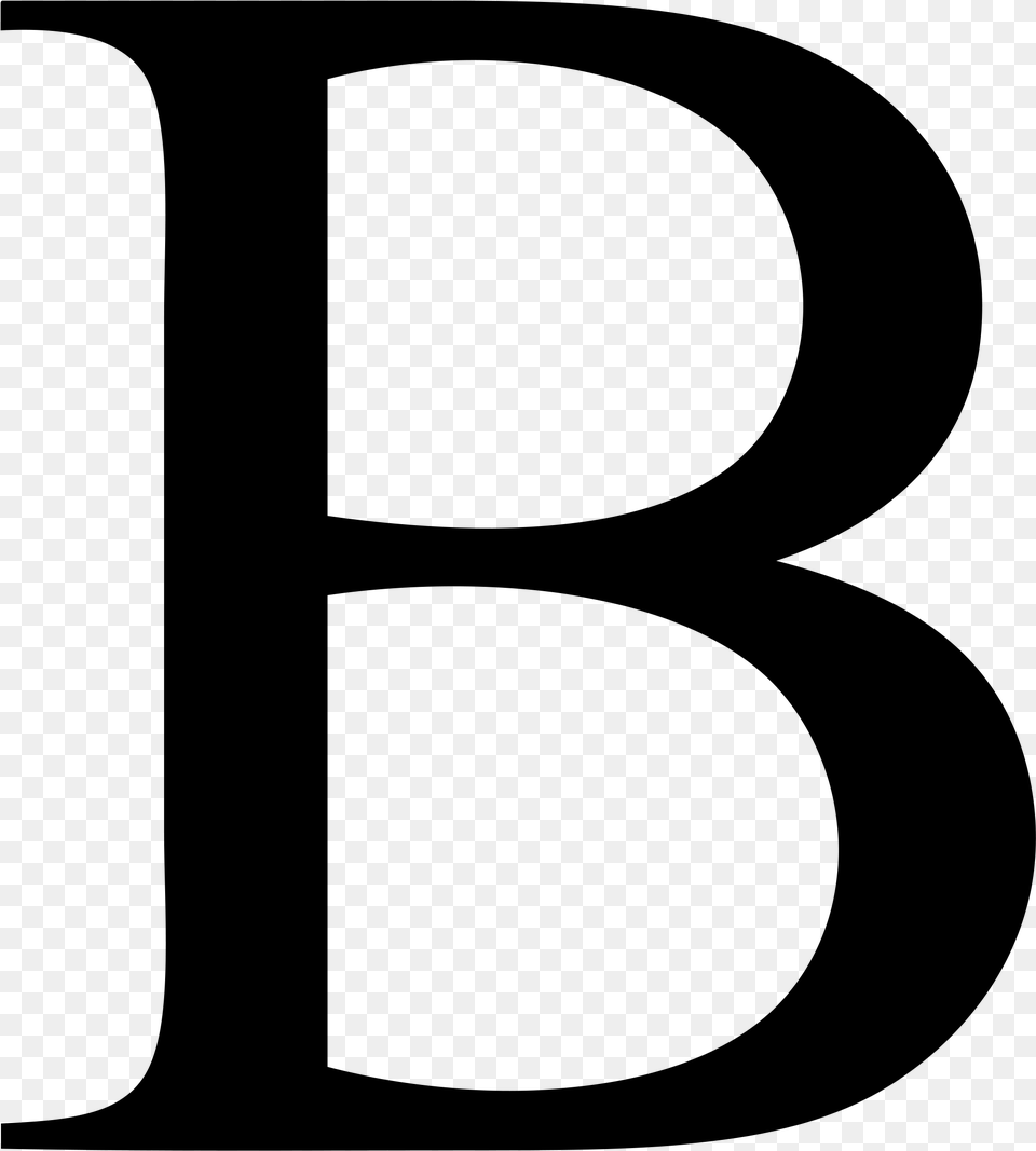 Letter Roman Letter B Clip Art, Gray Free Transparent Png