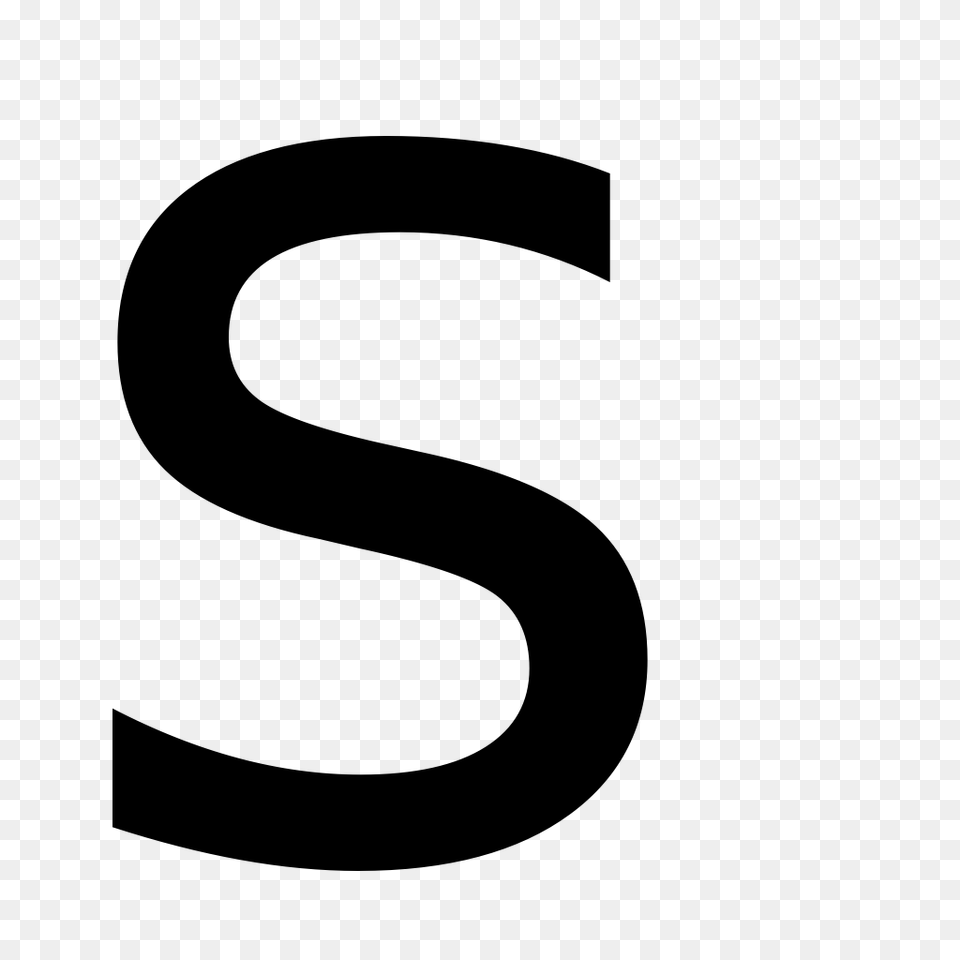 Letter S, Gray Png