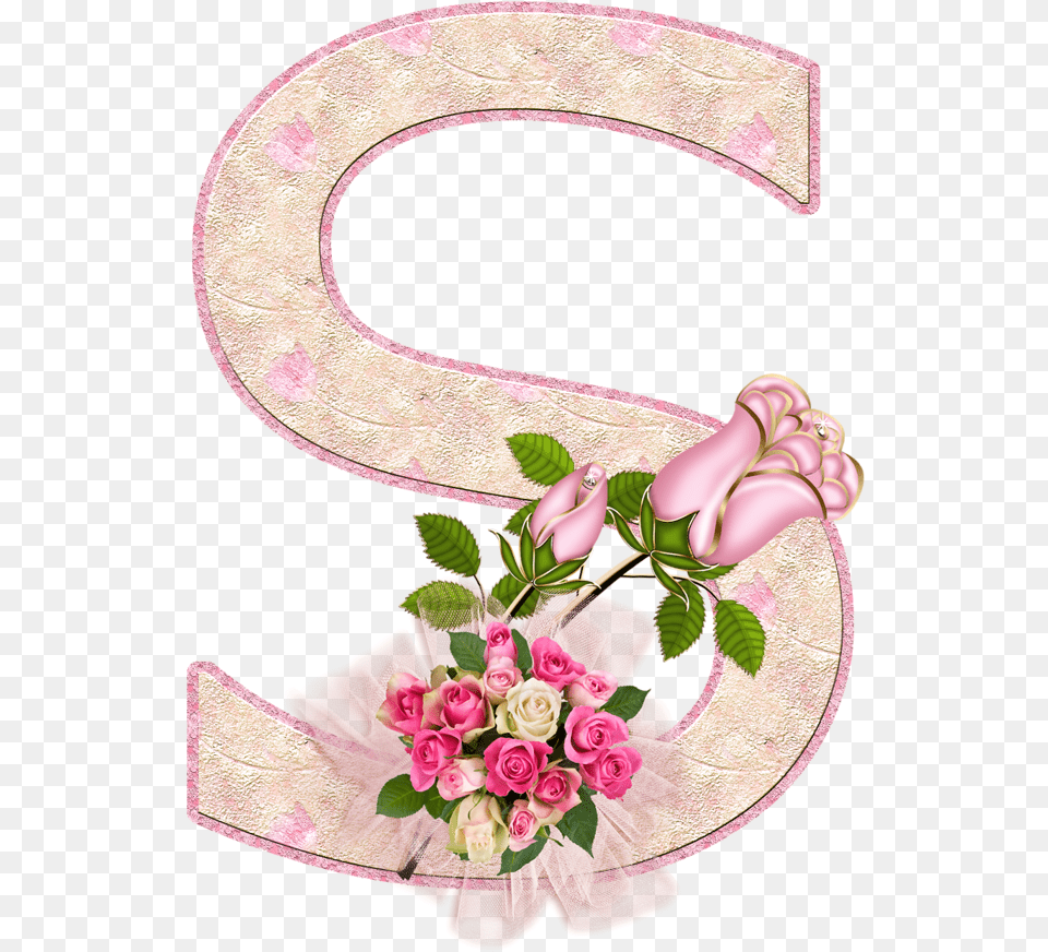 Letter S Images Alphabet Design Pink Flowers, Number, Symbol, Text Free Transparent Png