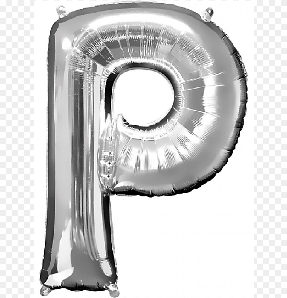 Letter Silver Balloon P, Number, Symbol, Text Png Image