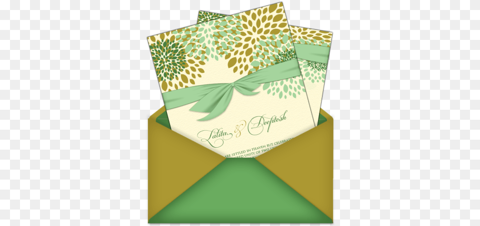 Letter Style Email Indian Wedding Card Design Mint Green Invitation Letter, Envelope, Mail Free Transparent Png