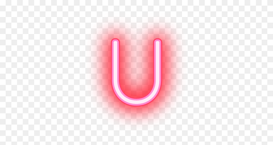 Letter U Image, Light, Neon Png