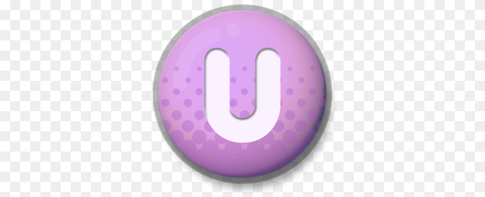 Letter U Roundlet, Purple, Disk, Symbol, Text Free Png Download