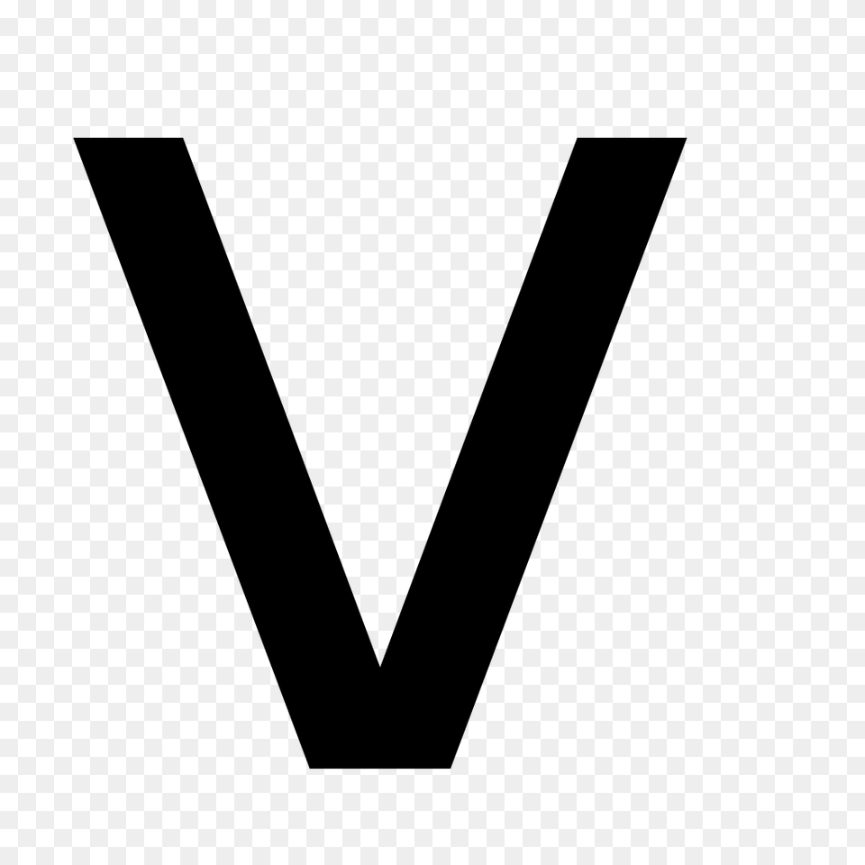 Letter V, Gray Free Png Download