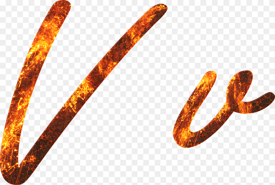 Letter V Fire Embers Lava Font Write Type Fonts V Letter Dp For Whatsapp, Blade, Dagger, Knife, Weapon Free Png