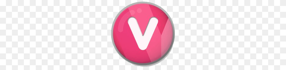 Letter V Roundlet, Sign, Symbol, Disk, Badge Free Png Download