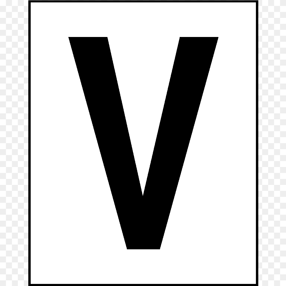 Letter V Sticker Black, Triangle, Logo Free Png Download