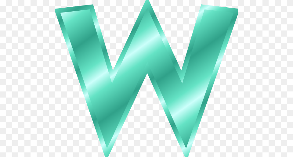 Letter W Clipart, Triangle, Green Free Transparent Png