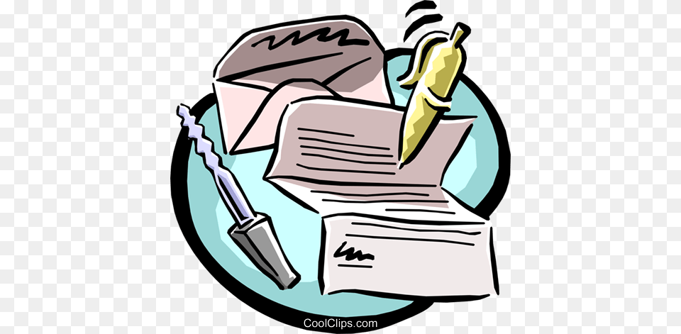 Letter Writing Equipment Royalty Vector Clip Art Illustration Free Png