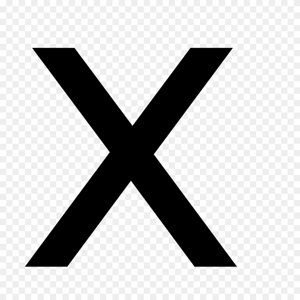 Letter X, Gray Png