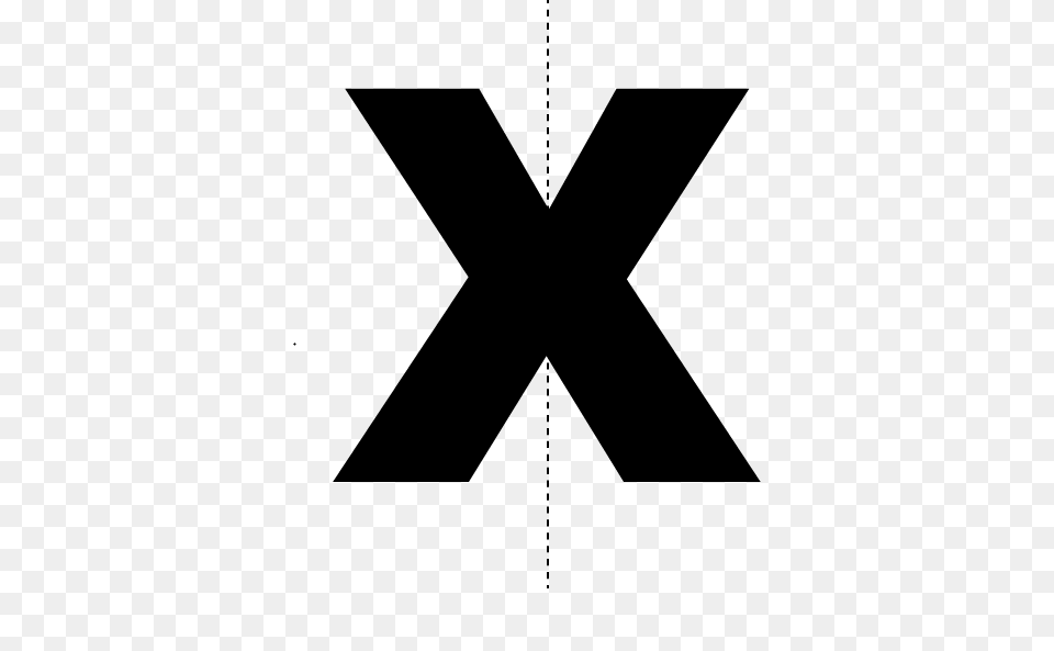 Letter X Clipart, Gray Png