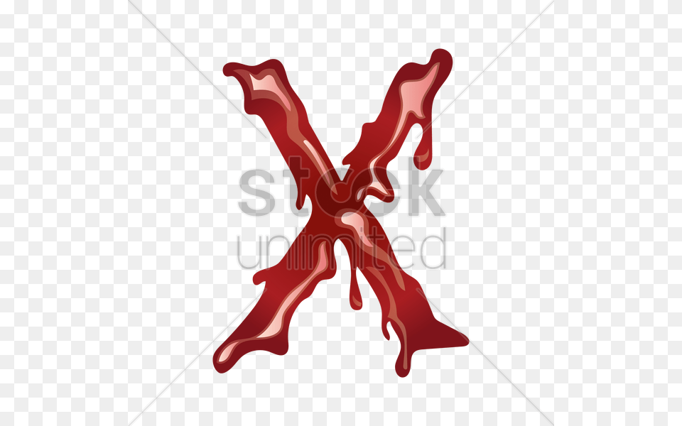 Letter X With Dripping Blood Vector Image, Food, Meat, Pork, Bacon Png