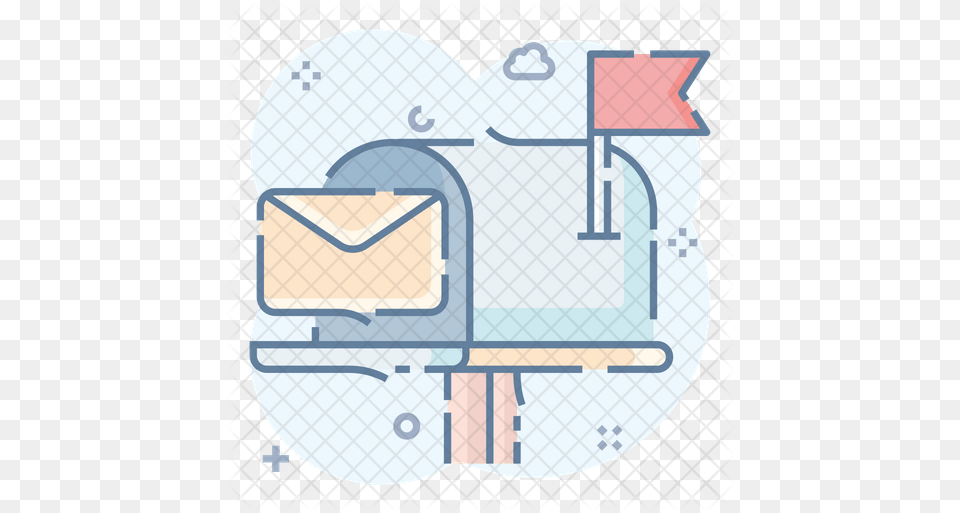 Letterbox Icon Of Colored Outline Style Lovely, Terminal Png