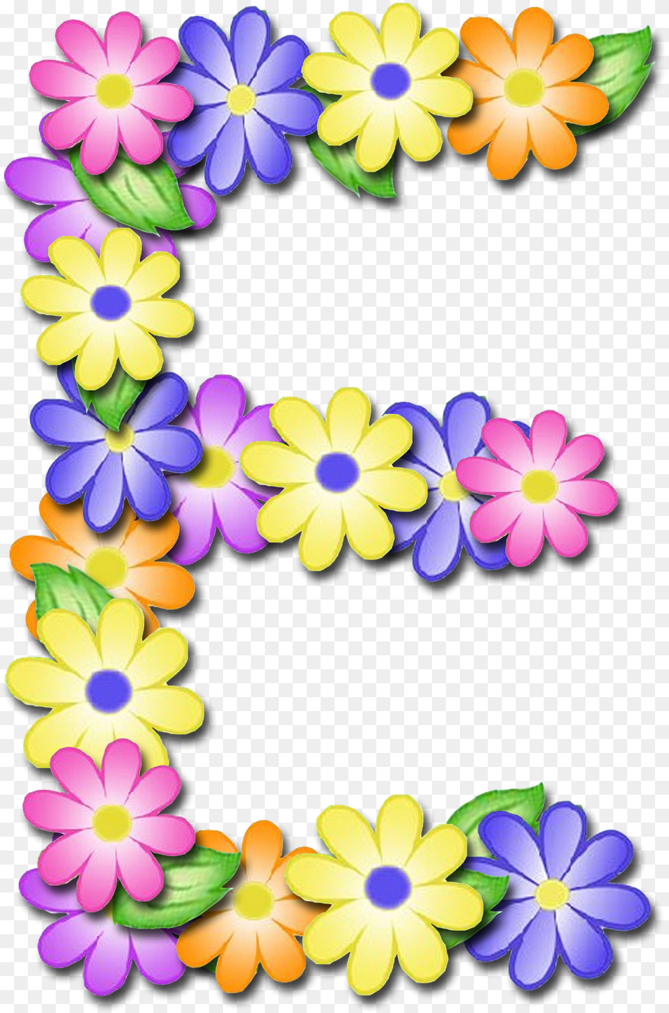 Lettere Dellu0027alfabeto Monogramma Font Con Floral Clipart Flower Letter E, Daisy, Plant, Art, Floral Design Free Png