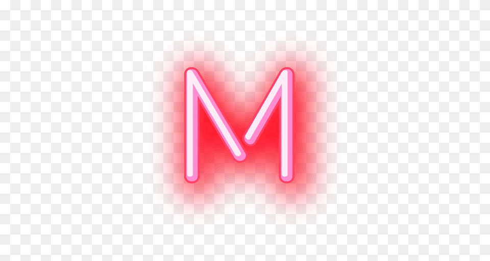 Letterhead Red Neon Letter M, Light, Food, Ketchup Png Image