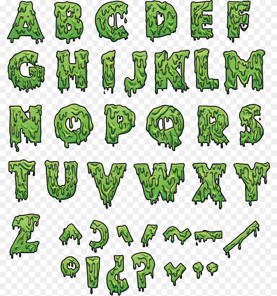 Lettering Clip Art Alphabet Transprent Slime Letter, Green, Text, Collage Png Image