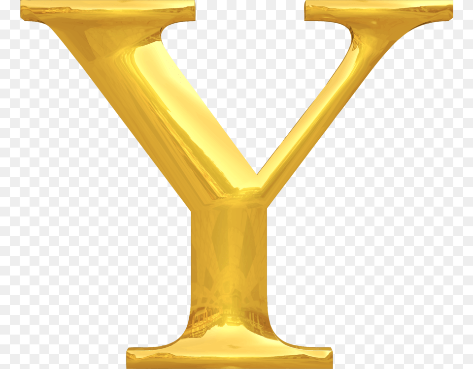 Lettering Typography Gold Initial Letter Y Clip Art, Trophy Free Png