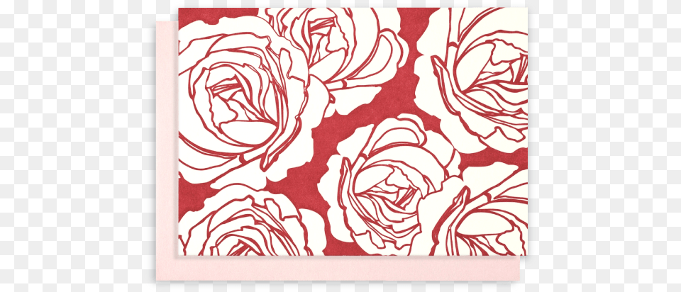 Letterpress Notecards Garden Roses, Art, Pattern, Graphics, Floral Design Png Image