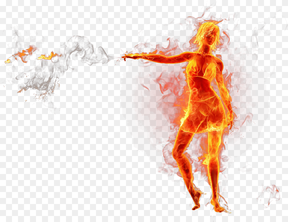 Letters Burning Fire Alphabet Transparent Fire Woman, Flame, Adult, Female, Person Png Image