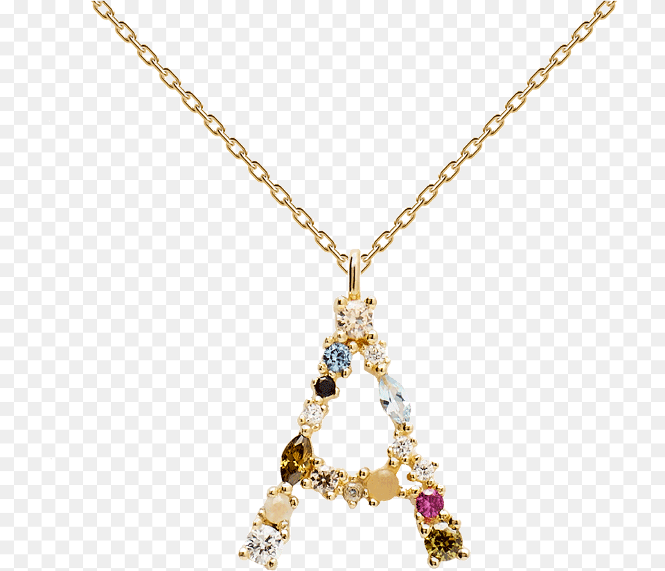 Letters Gold Necklaces Pd Paola Letter Necklace Silver, Accessories, Jewelry, Pendant, Diamond Png