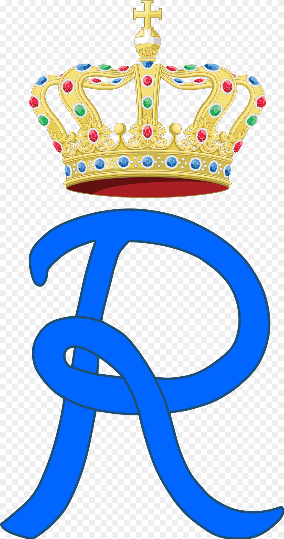 Letters R With Crowns Monogram Royal Family Prince Crown, Accessories, Jewelry Free Png Download